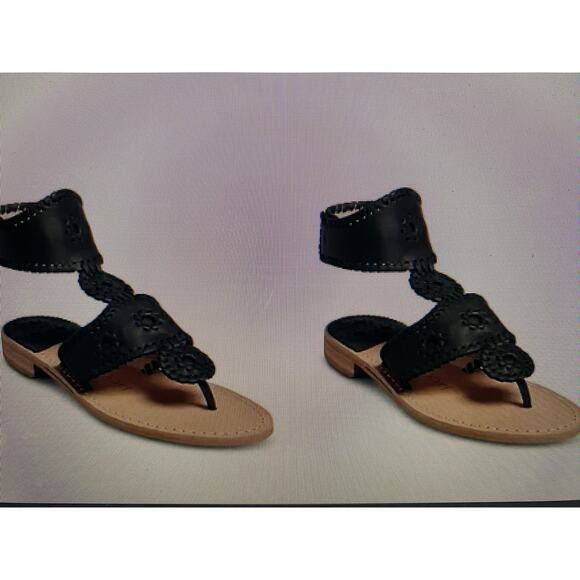 NIB Jack Rogers, black size 8, Jack’s flat, gladiator sandals - Picture 1 of 8